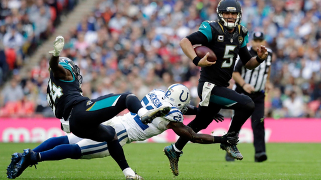 Jaguars survive late Colts rally, win 30-27 in London